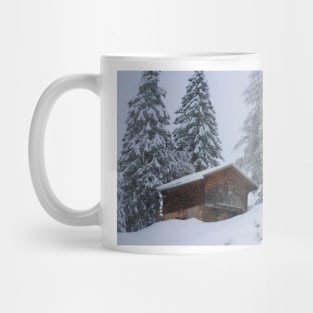 Snowy Landscape with Cabin Mug